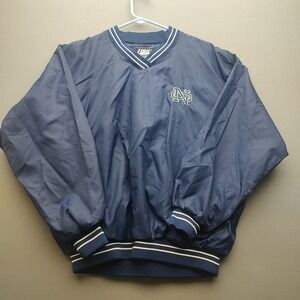 University Of North Carolina Bike Men's Blue Pullover Windbreaker Medium Long...